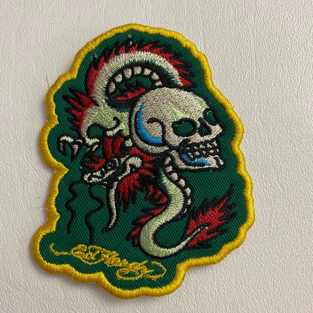 Ed Hardy Dragon Logo Iron on Patch Applique Embroidered Sewing (Small )